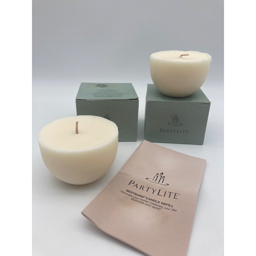 PartyLite Ginger Pumpkin BestBurn Candle Refills S33401 Set of 2 Boxed